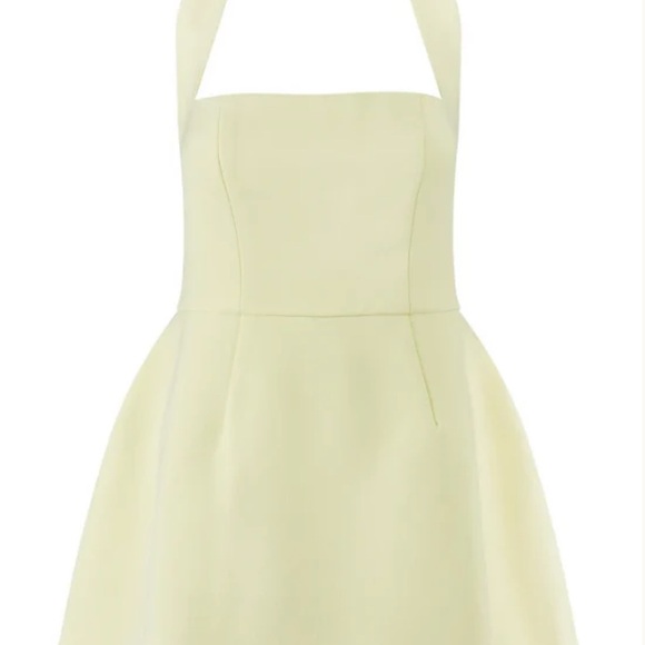 Odd Muse Structured Mini Dress- Lime Cream - Picture 4 of 7